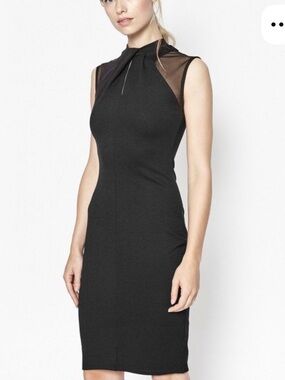 French Connection Black Midi Dress